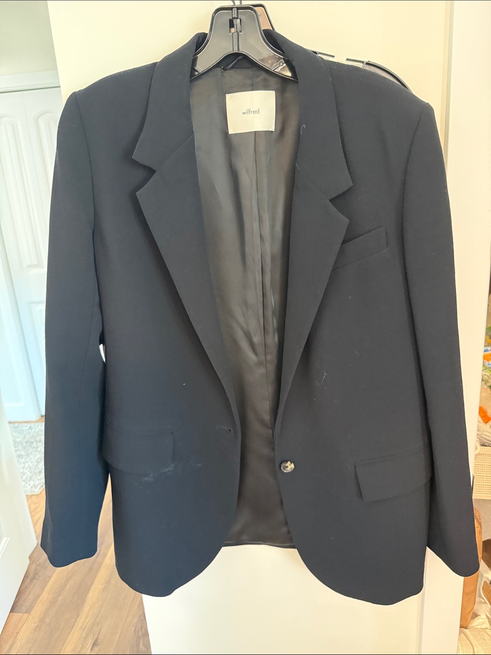 Wilfred Black Single-Button Blazer